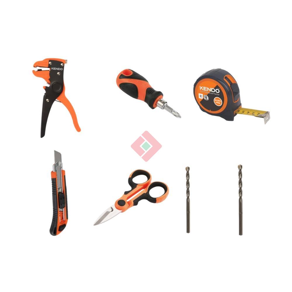 COMBO 1: Dụng cụ cầm tay cơ bản KENDO (Tách vỏ - Bắt vít - Đo đạc)